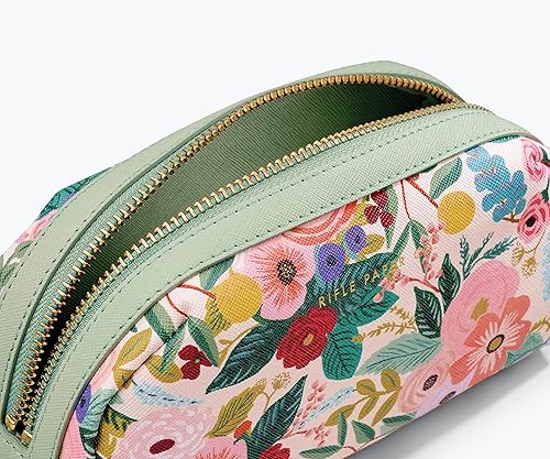 Miniatura 4 de RIFLE PAPER CO. Pequeña bolsa de cosméticos para almacenar accesorios pequeños, incluye cremallera dorada, impresa a todo color con patrón