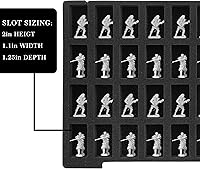 Vista 4 de Miniature Storage Sturdy Carrying Figure Case -108 Slot Figurine Minature Carrying Case Compatible with D&D and More (Blue)