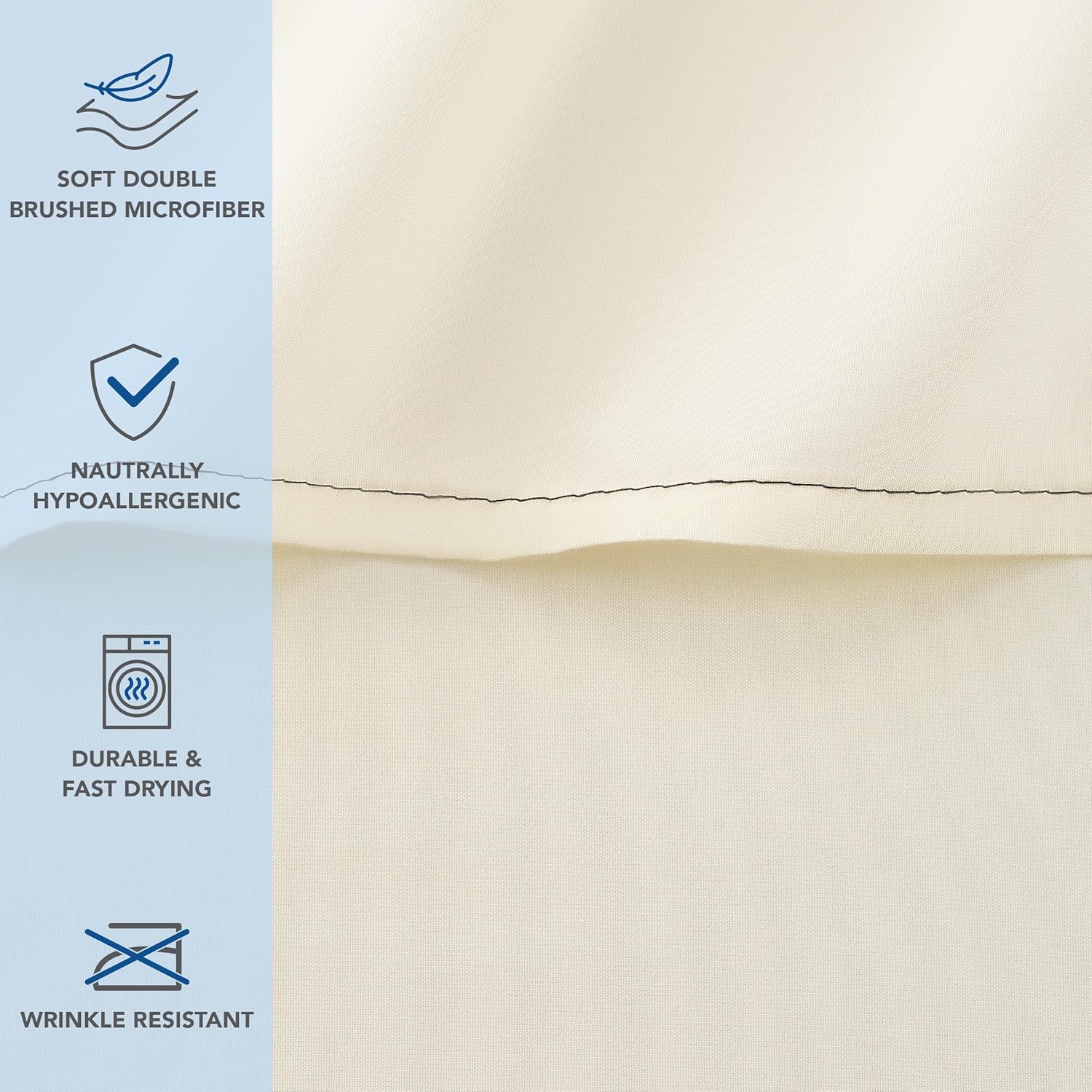 Arkwright Bulk Twin Flat Sheets - Pack of 6 - Soft Brushed Microfiber Hypoallergenic Top Sheet only with Wrinkle Resistant, Bedding Essentials for Hosts and Hotels, Ivory