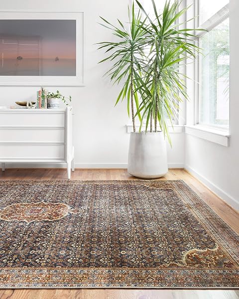 Loloi Layla Cobalt Blue/Spice 2'-3" X 3'-9" Accent Rug
