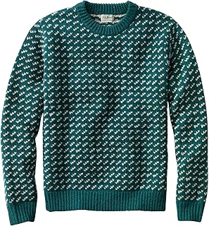 [エルエルビーン] メンズ ビーンズ・クラシック・ラグ・ウール・セーター、クルーネック バーズアイ ジャパン・フィット