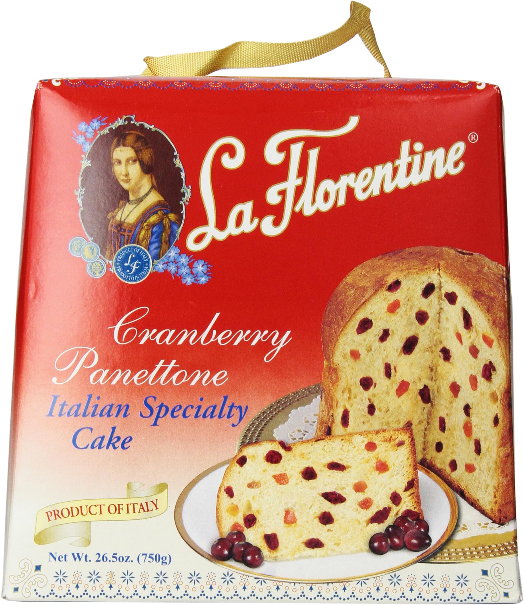La Florentine Panettone, Cranberry, 26.5 Ounce