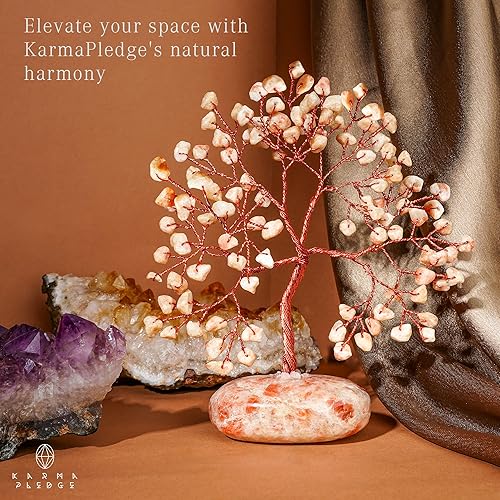Miniatura 4 de Árbol de la vida de cristal de piedra solar para mujer, decoración del hogar hecha a mano, árboles bonsái Feng Shui para energía positiva, buena