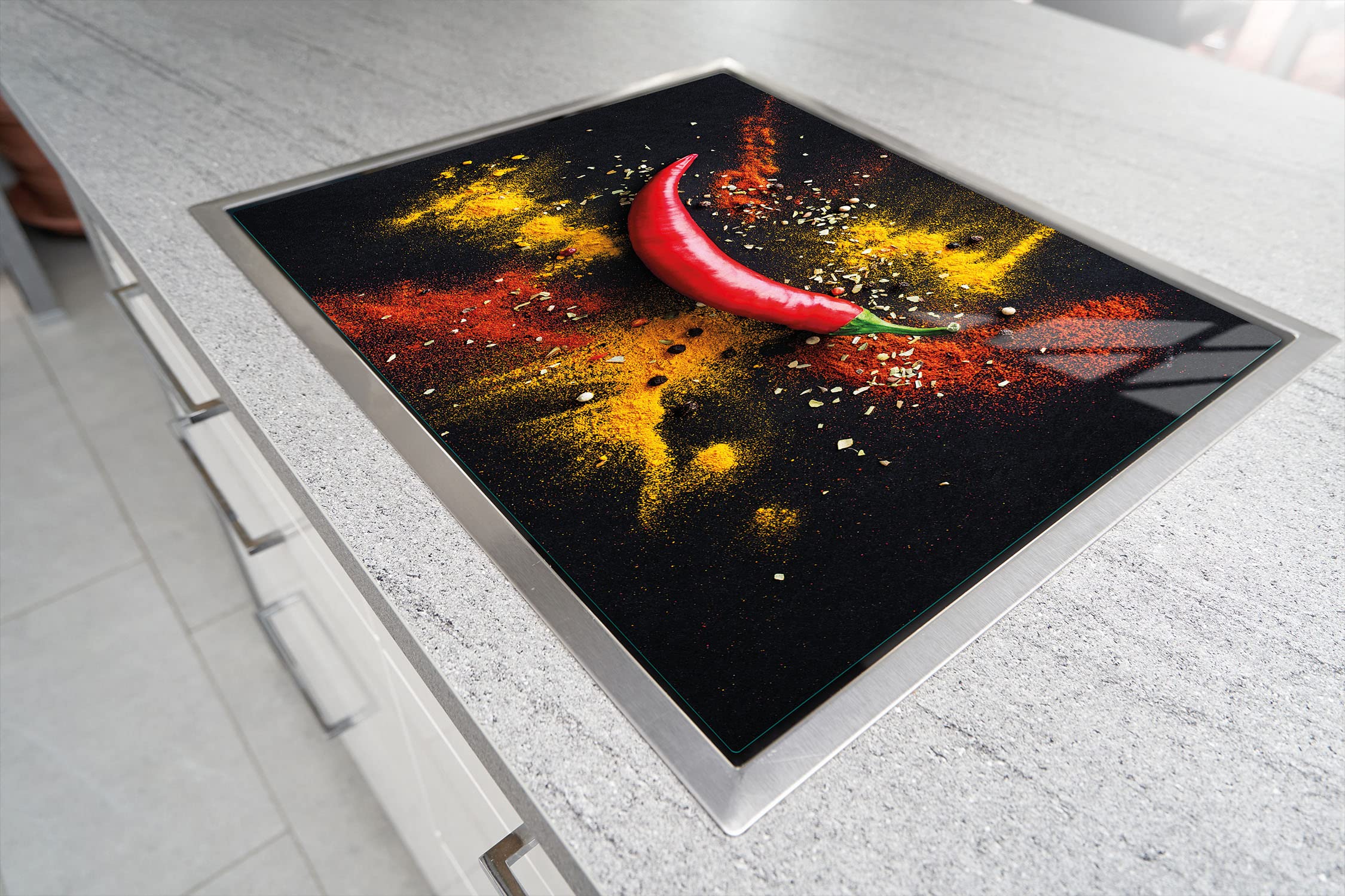 DarHaus Planche à Découper En Verre Ceranfeld 1 Pièce 52 X 40 Cm, Plaque De Découpe En Verre, Protection Anti-éclaboussures, Plaque En Verre Universelle, Cuisine, Citron Jaune DarHaus Planche à Découper En Verre Ceranfeld 1 Pièce 52 X 40 Cm, Plaque De Découpe En Verre, Protection Anti-éclaboussures, Plaque En Verre Universelle, Cuisine, Citron Jaune