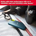 SANDISK 1TB Extreme Portable SSD (Old Model) - Up to 1050MB/s, USB-C, USB 3.2 Gen 2, IP65 Water and dust Resistance, Updated Firmware, Monterey - External Solid State Drive - SDSSDE61-1T00-G25M