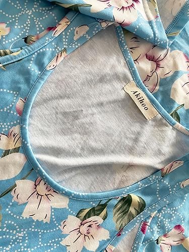 Miniatura 4 de Akihoo - Vestido de verano para mujer, informal, sin mangas, plisado, liso, corte por debajo de la rodilla