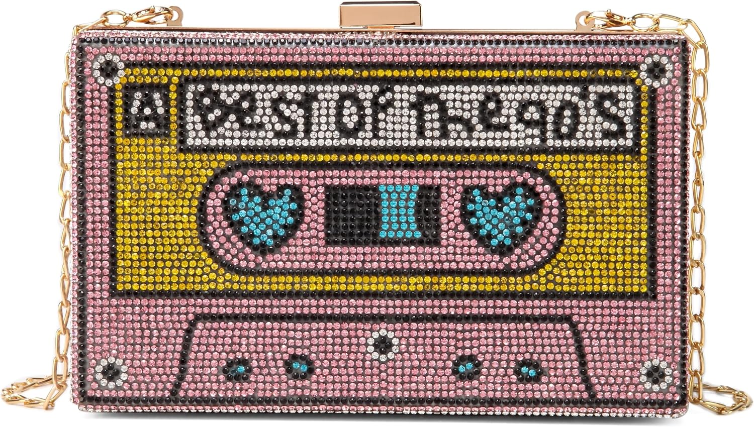 Women Retro Crossbody Bag Rhinestone Fun Unique Evening Clutch Purses for Women