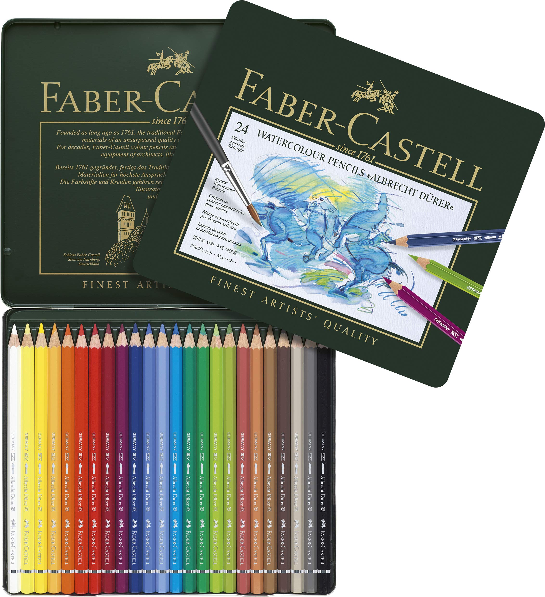 Faber-Castell Art und Graphic (Aquarelle Set Complete) inkl. Aquarellbleistifte, Aquarellstifte ABLRECHT DÜRER und Wassertankpinsel