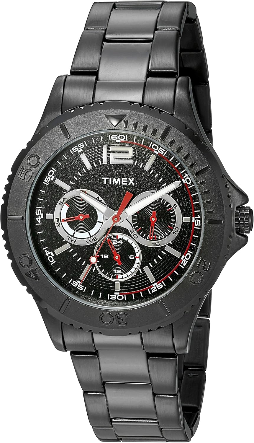 Timex TW2P87700 Taft Street Reloj multifunción de acero inoxidable para hombre