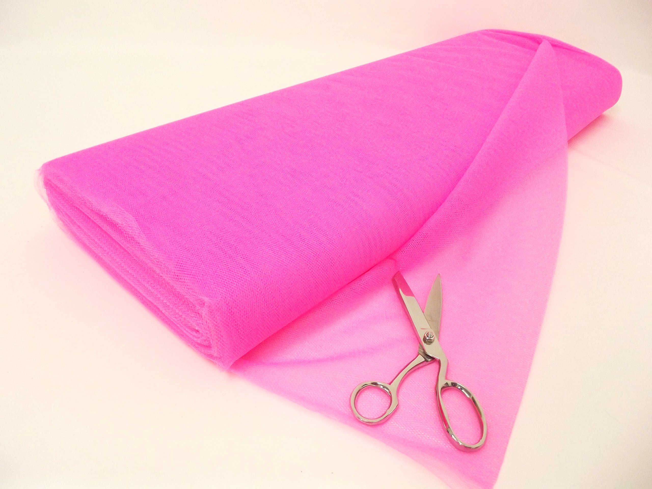 Tissu Tulle en Polyester Flo Rose pour Déco de Mariage et Robes