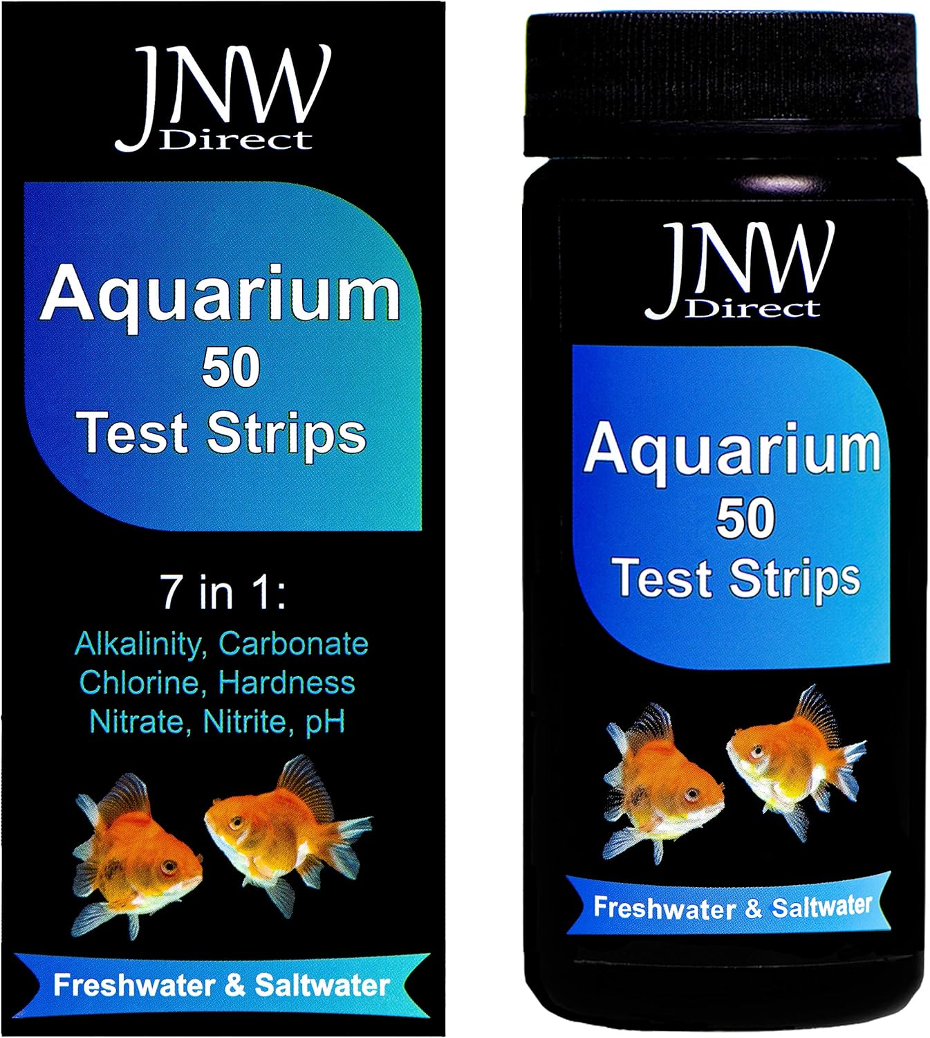 JNW Direct 7 in 1 Aquarium Test Strips 50 Count, Best Kit for Accurate Water