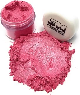 Pigment Powder Cosmetic Grade Colorant for Makeup, Soap Making, Epoxy Resin, DIY Crafting Projects, Bright True Colors Stable Mica Batch Consistency (10 Gram Jar, Pink Watermelon)