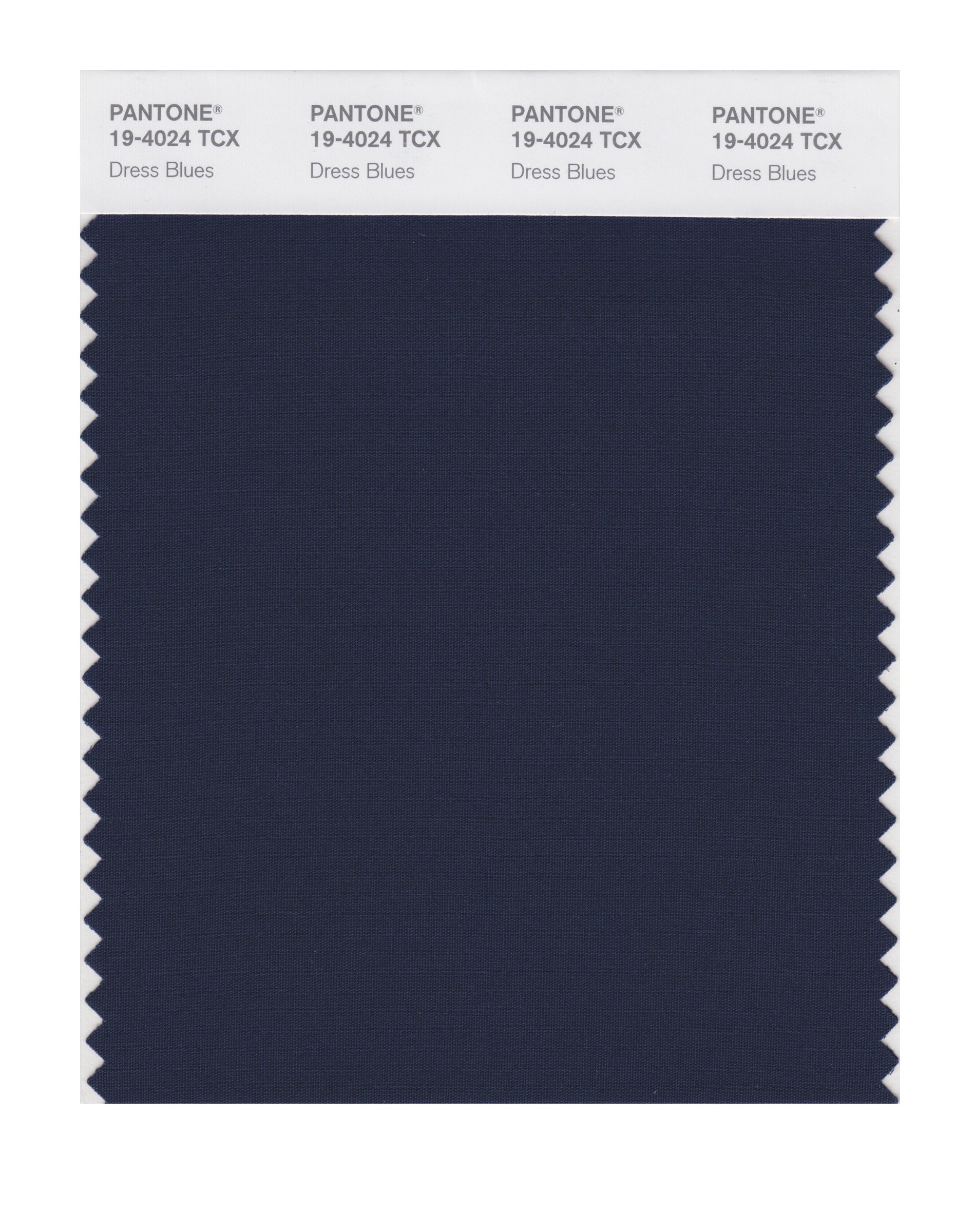 Tarjeta de muestra de color Pantone Smart 19-4024X en tono vestido azul de algodón