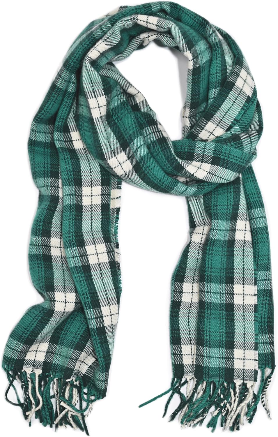 J.Crew Mercantile Women's Plaid Blanket Scarf, Deep Emerald Academic Green