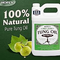 Vista 2 de HOPE'S Aceite Tung 100% puro, seguro para alimentos, acabado de madera natural impermeable de alta calidad y sellador para proyectos de interiores