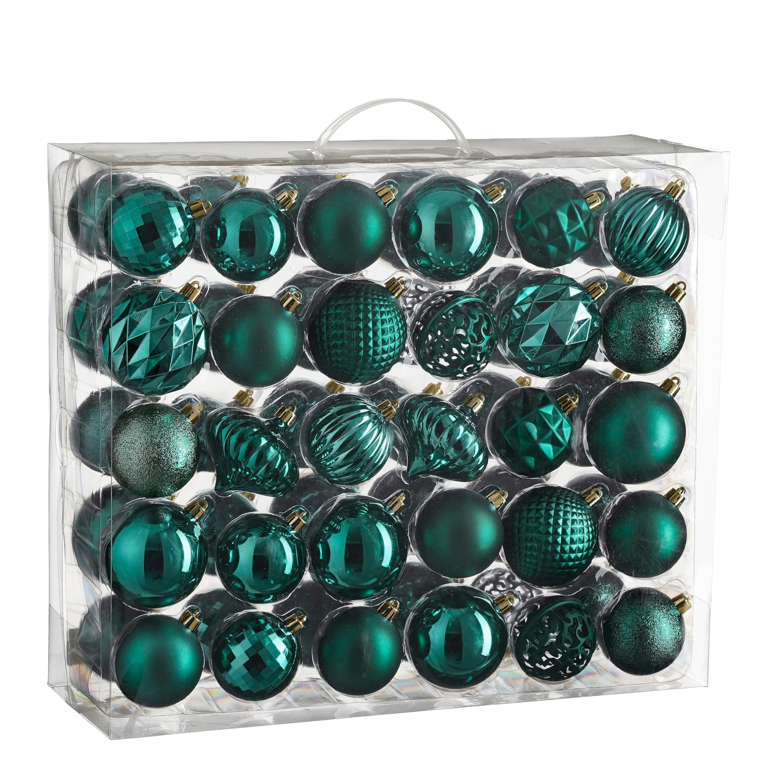 Boules de Noël pétrole MICA Decorations x60 incassables Ø7 cm