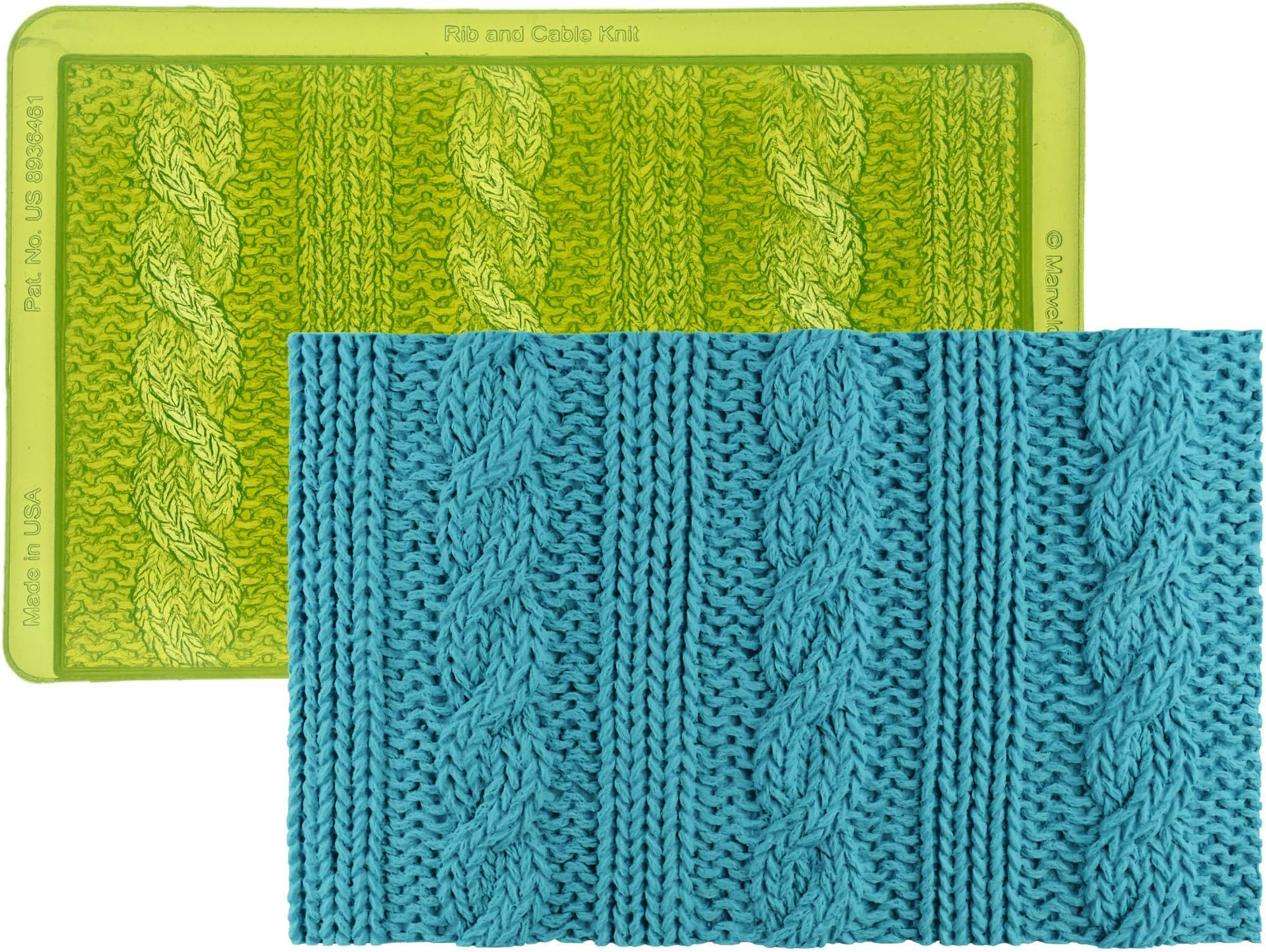 Marvelous Molds Rib and Cable Knit - Simpress Mould