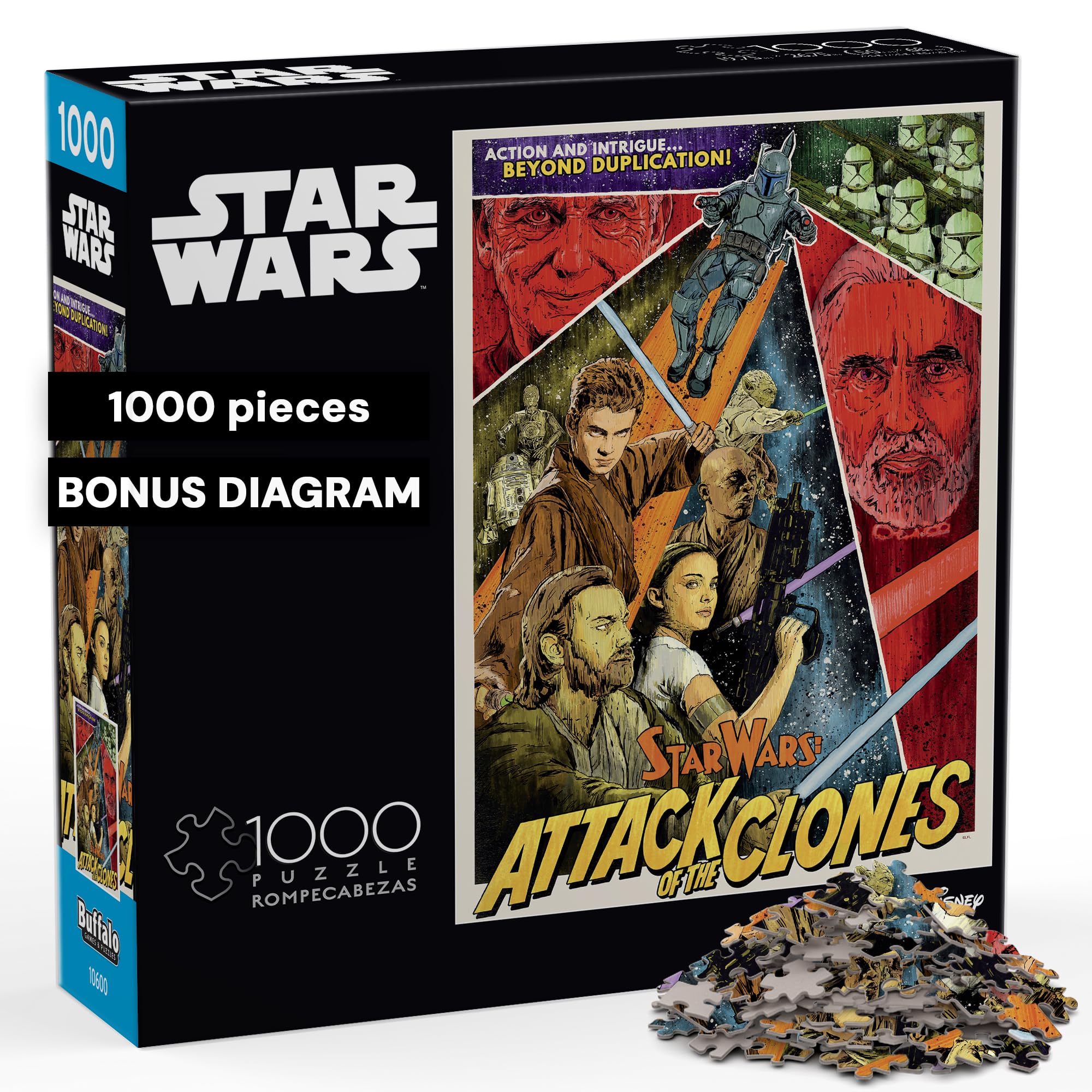 Buffalo Games –Star Wars™ - Beyond Duplication - 1000 Piece Jigsaw Puzzle - Colorful Puzzles for Adults – Precision-Cut Pieces, Beautiful Artwork, and Hours of Relaxing Fun