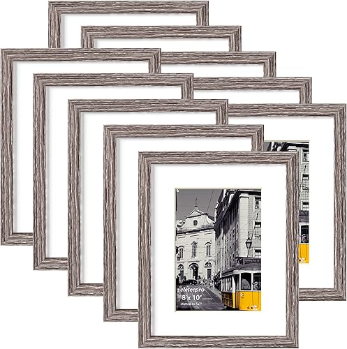 Vista 73 de eletecpro Juego de 10 marcos de fotos de 8 x 10 pulgadas, collage de fotos, decoración de pared, fotos de 5 x 7 con paspartú o de 8 x 10 pulgadas