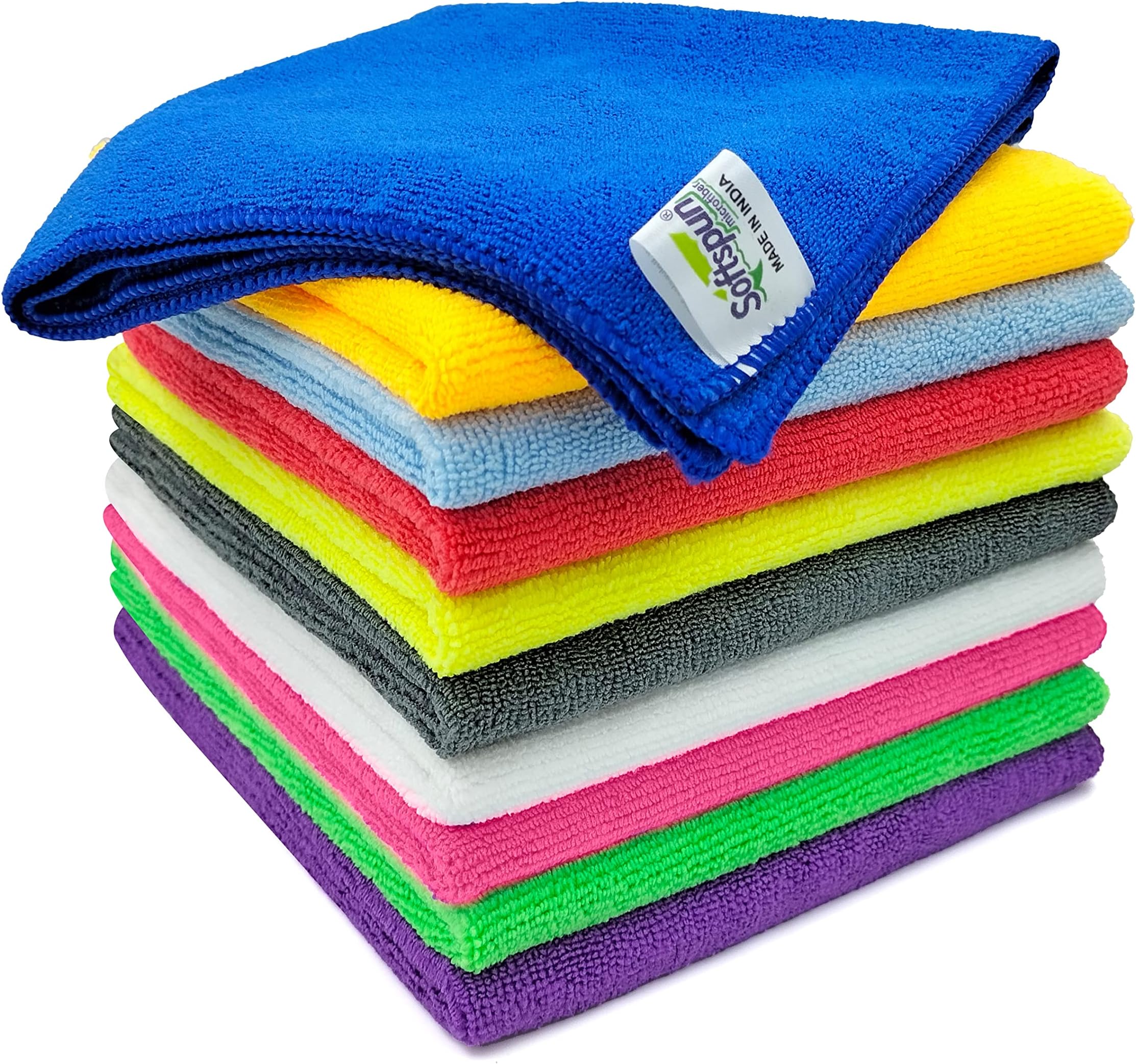 Micro-Pro Microfibre Cleaning Cloths 10 Pack - 280gsm, 40x40cm, Non-Abrasive, High - Foto 7