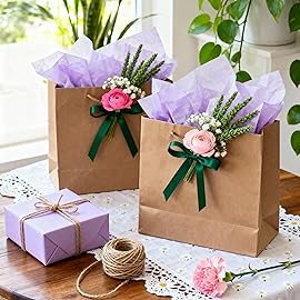Bobobag 100 Sheets 20X14 Gift Wrapping Tissue Paper Bulk for Gift Bags,Weddings Birthday Showers Arts Craft Party Favor Decoration (Lavender Purple)