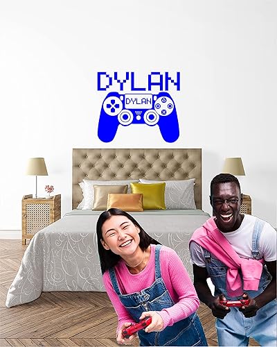 Miniatura 6 de Calcomanías de vinilo personalizadas para jugadores, mando, videojuegos, videojuegos, etiqueta de jugador, decoración de habitación, mural