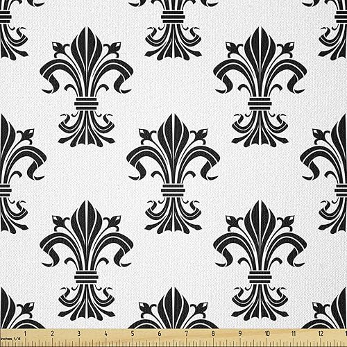 Miniatura 97 de Ambesonne - Tela de helado por The Yard, deliciosos alimentos fríos de verano en conos estilo Kawaii patrón ilustrado, tela decorativa