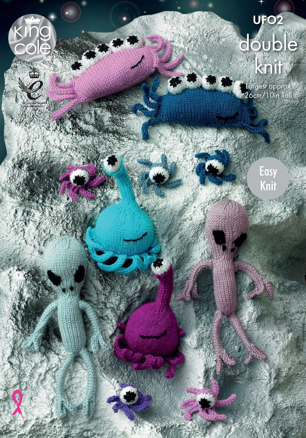 King Cole Double Knitting Pattern Easy Knit Meet The Aliens Small Toys Dollymix DK (UFO2)