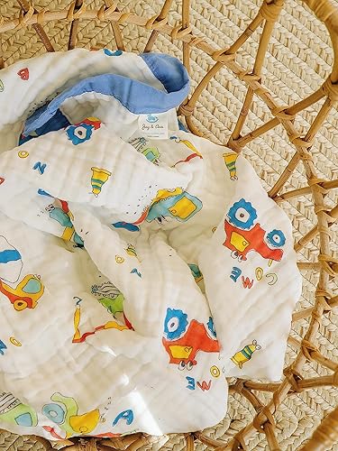 Miniatura 7 de Manta de algodón Jay & Ava para recién nacidos y niños pequeños, 4 capas, súper suave, hipoalergénica, transpirable, manta para el cochecito, manta