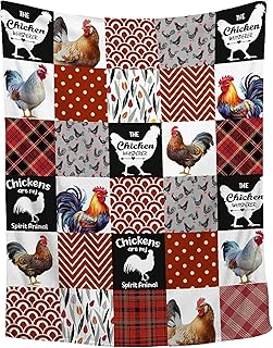 ZOCHOTEN Chicken Throw Blanket Ultra Soft Chicken Blanket for Women Men Chicken Gifts for Chicken Lovers Cute Chicken Printed Plaid Blanket for Couch Bed Outdoor 40