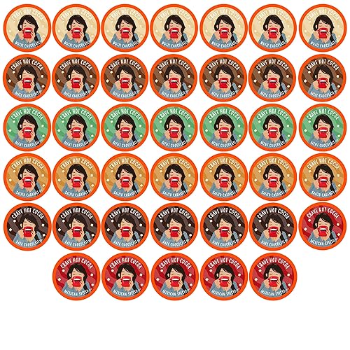 Crave Beverages Paquete variado de cápsulas de chocolate caliente, compatible con cafeteras K-Cup, paquete variado de 40 unidades