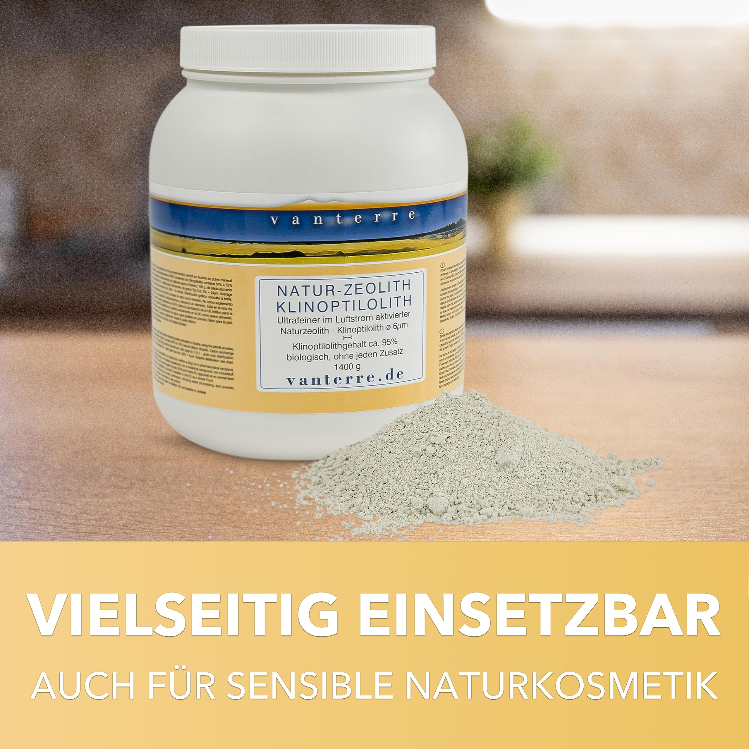 ultrafein - ZEOLITH - KLINOPTILOLITH, 1400g, ø 6µm