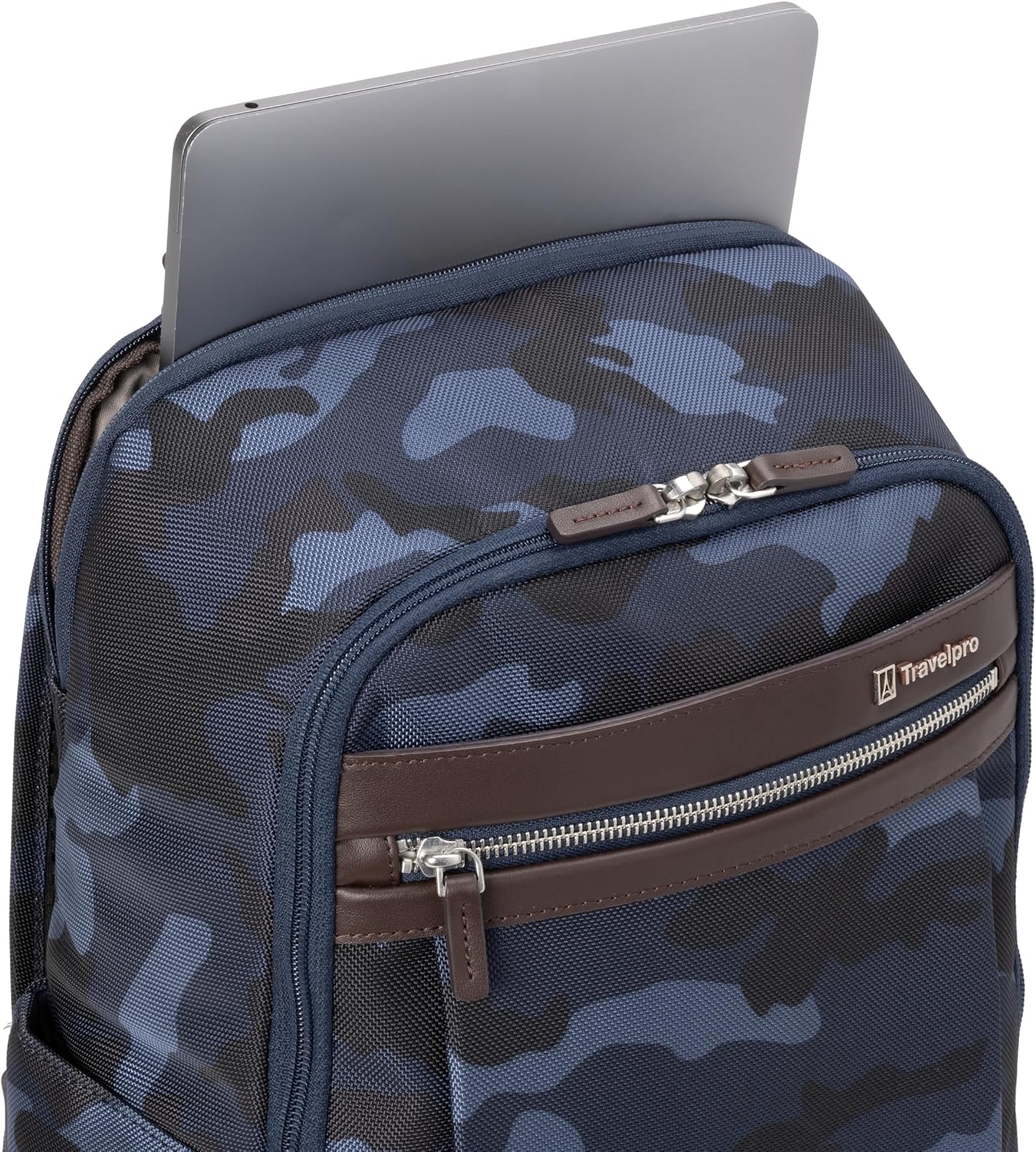 Travelpro Platinum Elite Slim Laptop Travel Backpack, Fits up to 16 Inch Laptop, Business, Water Resistant, Men and Women, Navy Camouflage