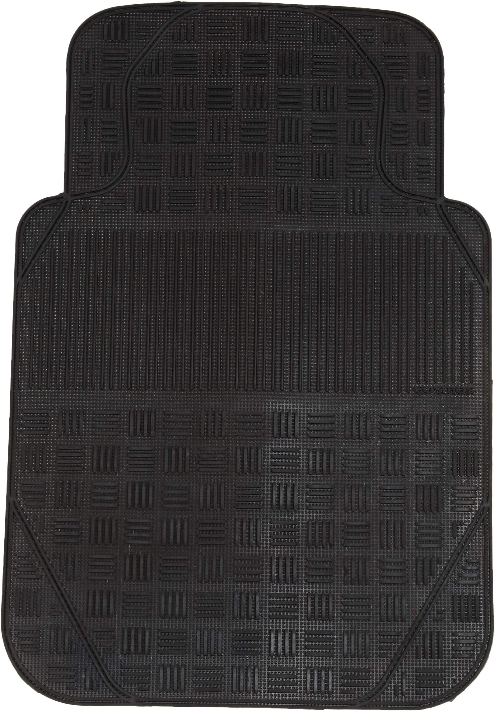 Cosmos 38003 Universal size Van Mate Single Durable Easy clean Trimmable Rubber Floor Mat – Black