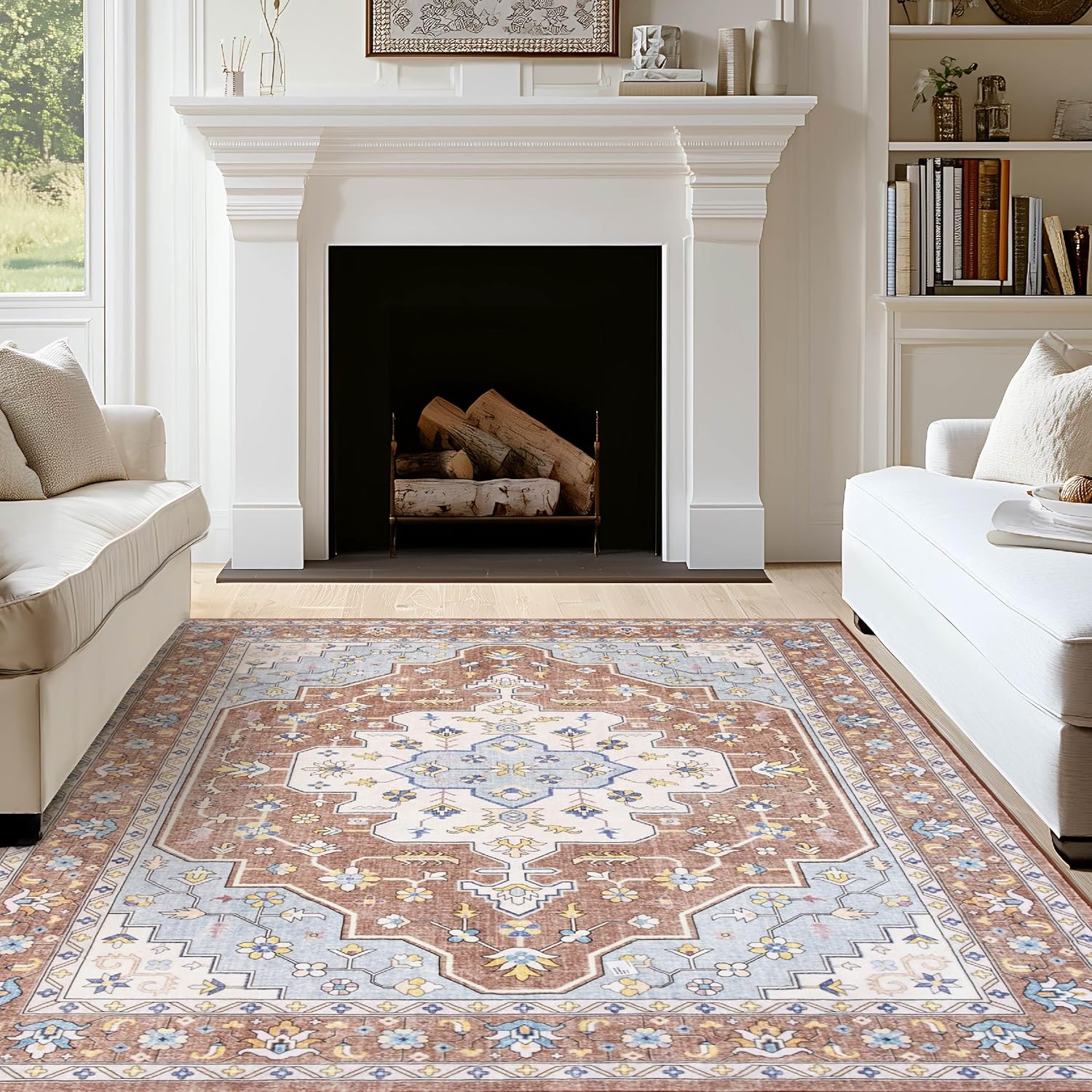 Amazon.com: Bedsure 5x7 Area Rugs for Living Room, Machine Washable ...