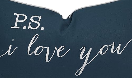 Miniatura 4 de YugTex P.S. I Love You - Funda de almohada bordada con acento lumbar, 12 x 20 pulgadas, color verde azulado