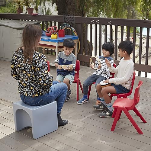 Miniatura 7 de ECR4Kids Silla escolar de plástico de 12 pulgadas, paquete de 10 asientos, 12 pulgadas, azulrojo