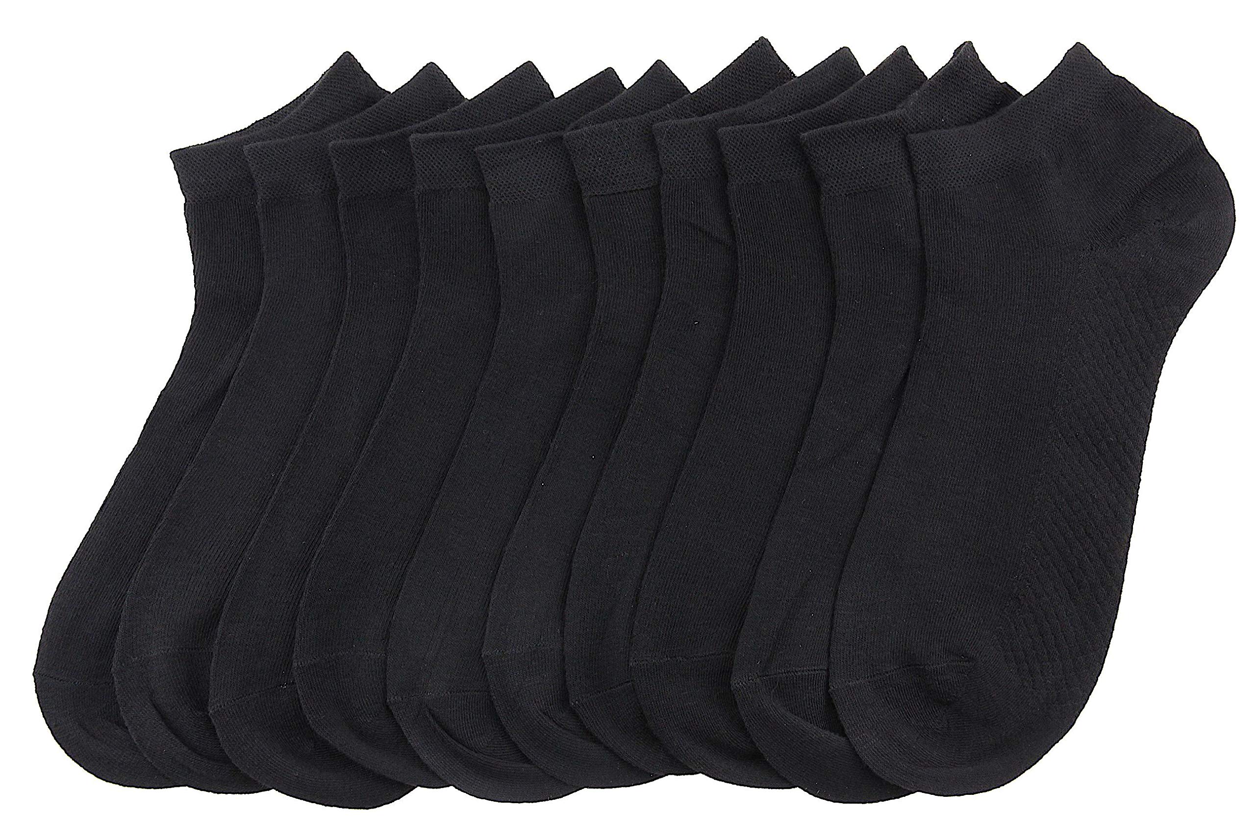GenericSport Cotton Socks Low Cut Socks For Unisex,Set Of 5 Pairs,Free Size,Black Color