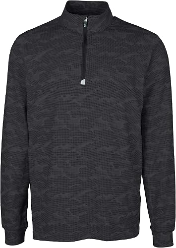 Cutter & Buck Mens Traverse Camo Print Stretch Quarter Zip Big and Tall Pullover