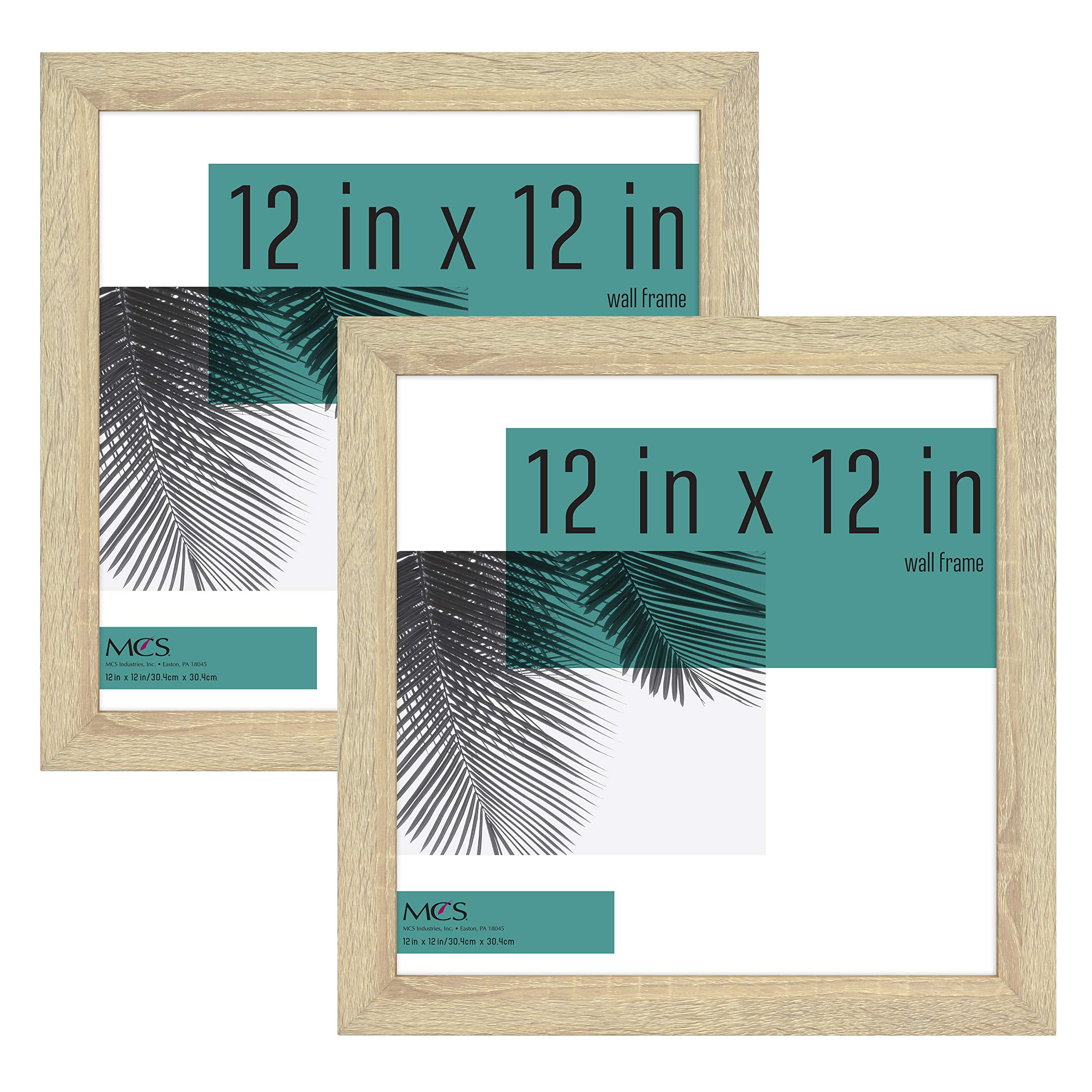 MCS Studio Gallery Frame, Natural Woodgrain, 12 x 12 in , 2 pk