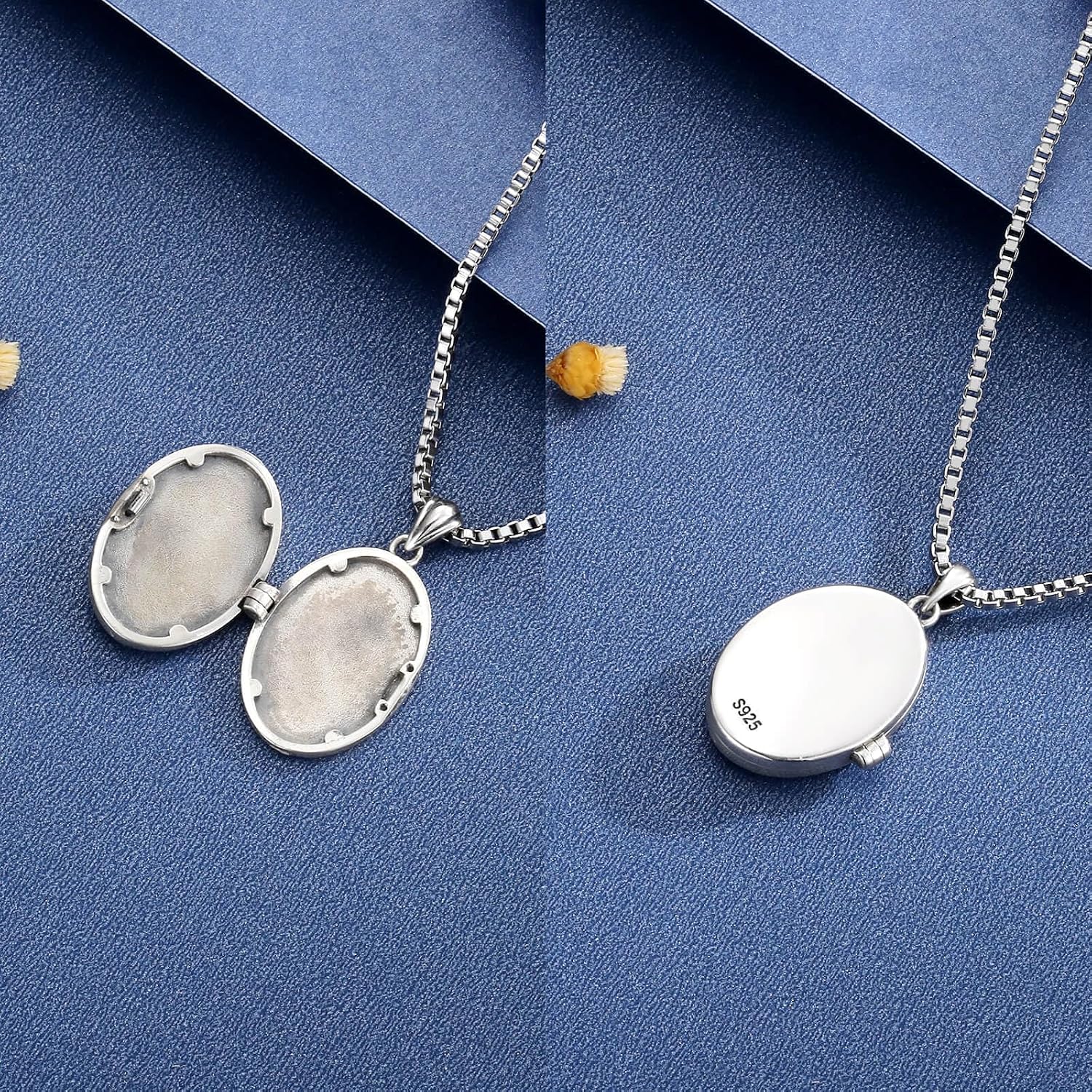 APOTIE Silver Vintage Locket Necklace for Photo Tree of Life Cardinal Keepsake Holds Pictures Memorial Pendant Jewelry for Women (Cardinal)