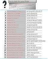 Vista 4 de Teclas de teclado de repuesto para MacBook Pro Retina de 13 pulgadas y 15 pulgadas A1706 A1707 (2016 2017), compatible con MLH12LL/A MPXV2LL/A