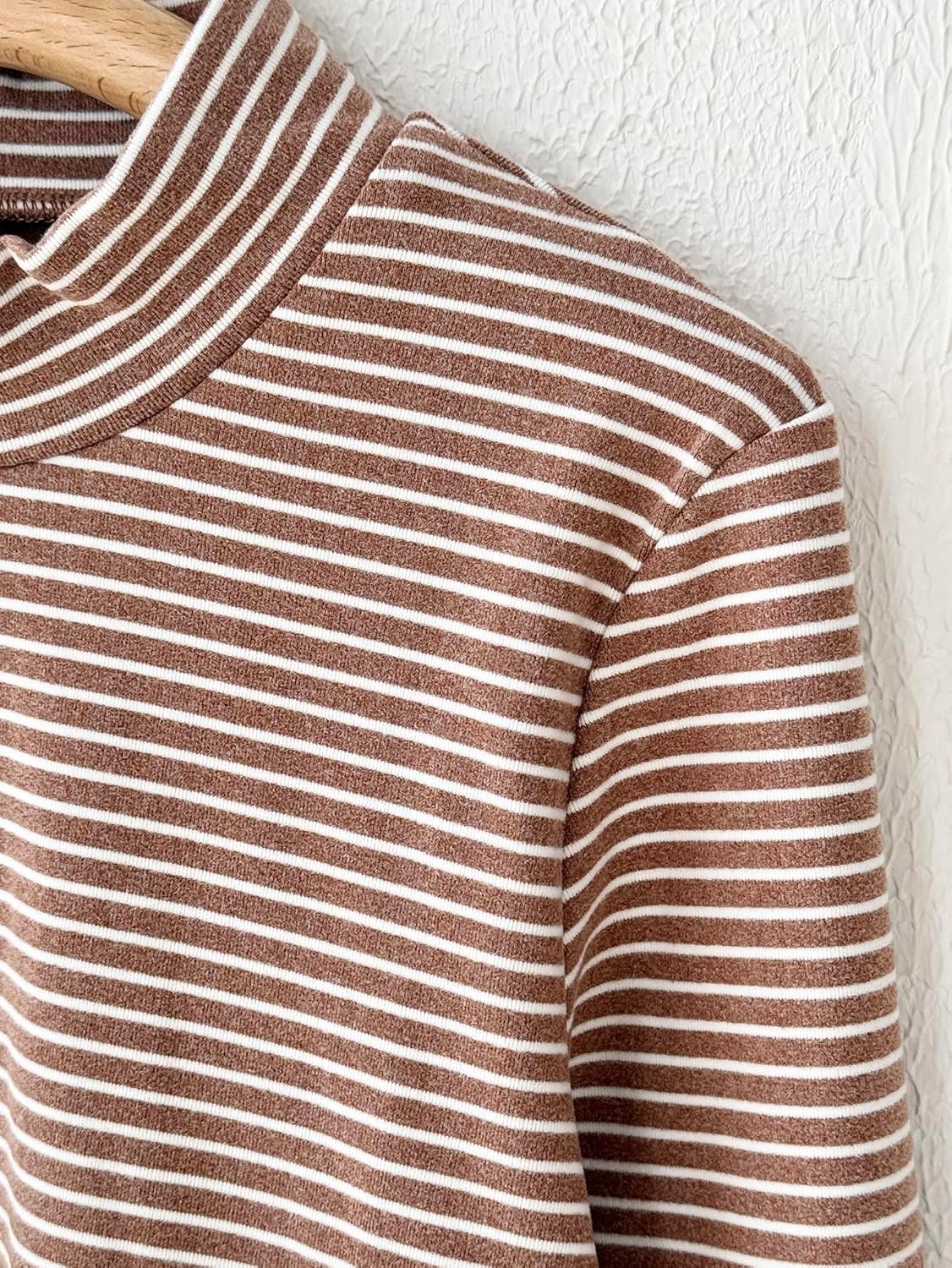 New 8-14Y Girls Mock Neck Turtleneck Long Sleeve Shirt Soft Stretchy Basic Layering Tee Top - Image 6