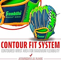 Vista 5 de Franklin Sports - Juego de guante de béisbol para niños + juegos de pelota de espuma - Guantes de teeball Meshtek para niños + bebés - Lanzamiento