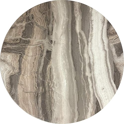 Miniatura 6 de PAK HOME Juego de 2 mesas auxiliares redondas de madera para sofá para espacios pequeños, mesita de noche con patas de metal para dormitorio, sala