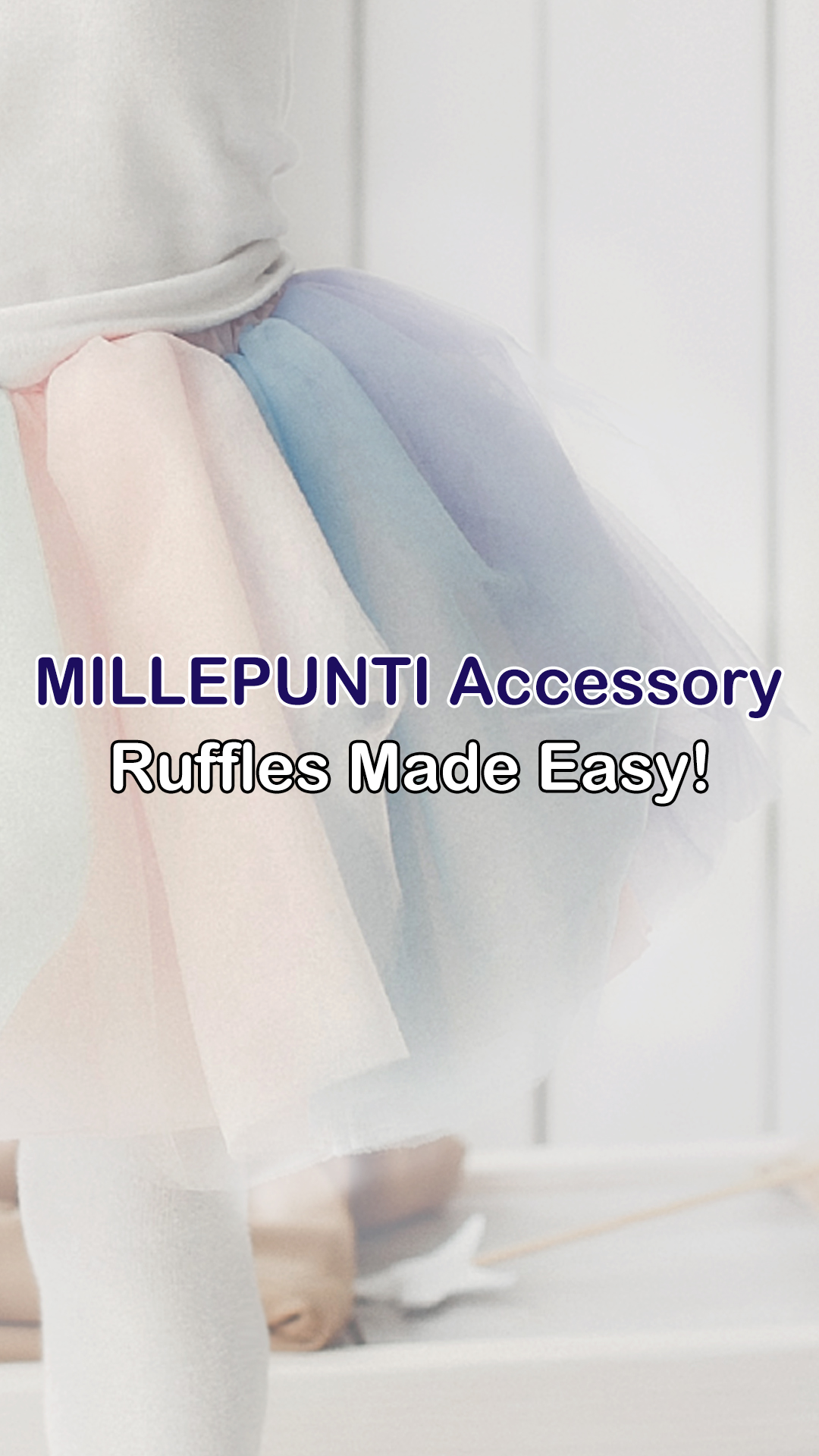Pie para fruncido MILLEPUNTI compatible con máquinas de coser miniatura 7
