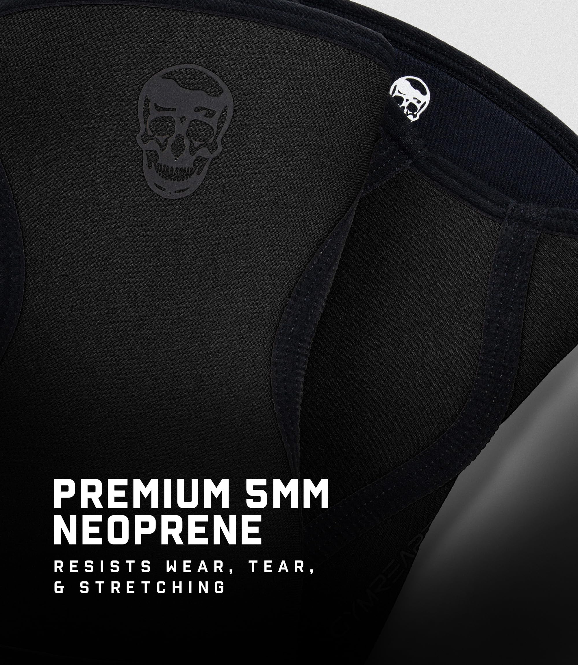 Gymreapers Paire de genouillères de 5 mm pour haltérophilie, squats, dynamophilie et entraînement fonctionnel – Genouillère de compression pour homme et femme – Protection articulaire et récupération
