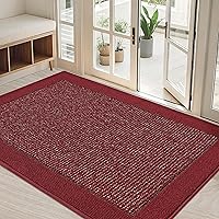 Vista 45 de BEQHAUSE Tapete para puerta interior de 20" x 32", Tapetes atrapa suciedad antideslizantes para entrada lavables, Tapete de bienvenida resistente a