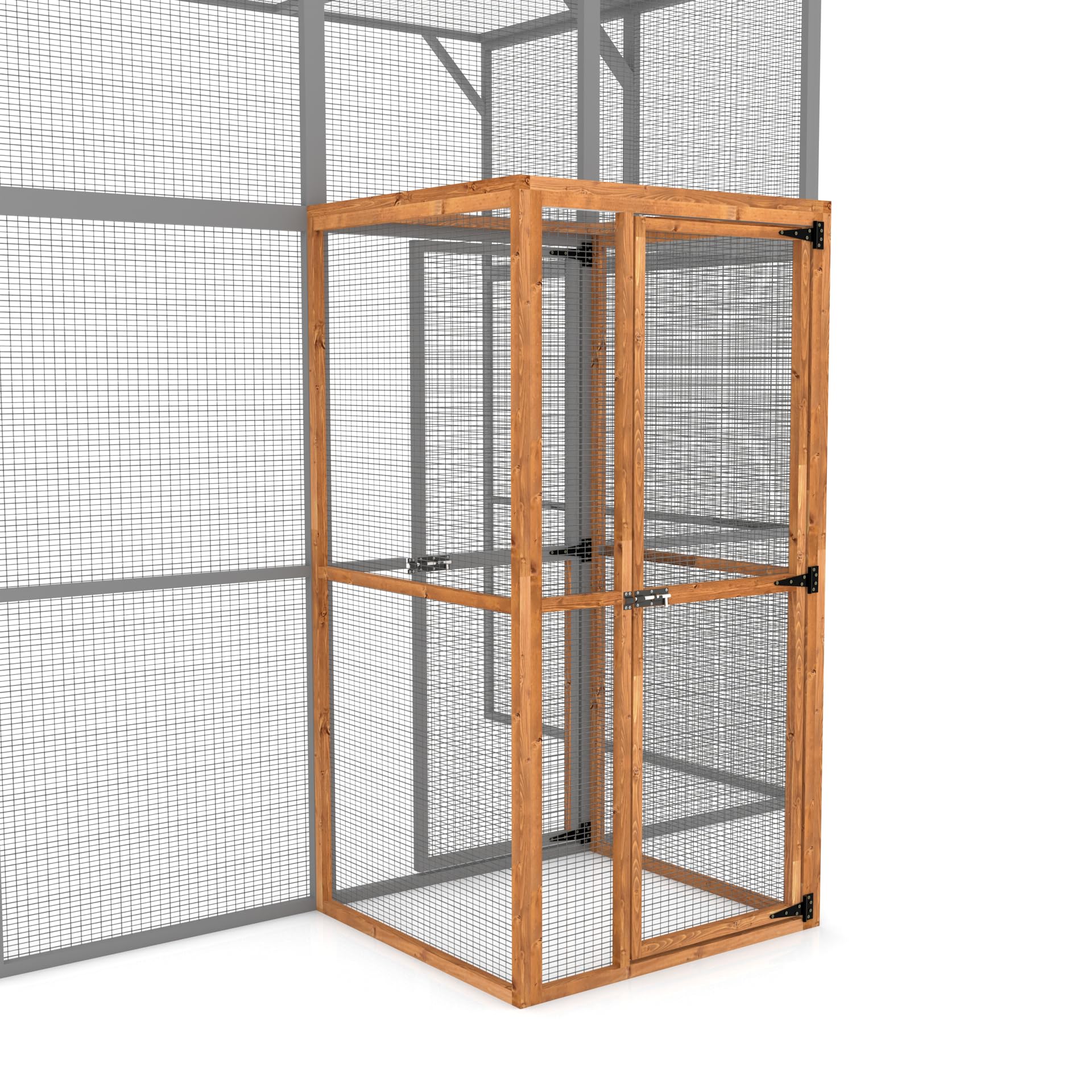 The Hutch Company 3 Sided Wingham Catio & Playpen – Outdoor Cat Enclosures, Shelves, Ramps & Accessories | Safe Outdoor Play for Cats 12 Different Sizes to suit all Homes (9ft│6ft│7.2ft) — view 16