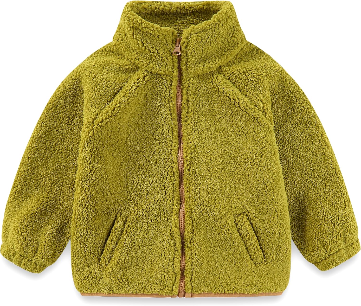 Toddler Kids Sherpa Fleece Jacket Baby Boys Girls Zipper Overcoat Thick Warm Outerwear 1-6Y